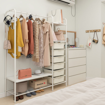 Floor-to-ceiling household coat rack Simple wardrobe type clothes rack Bedroom removable indoor clothes storage hanger