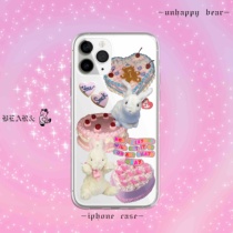 Suitable for sweet cake cute rabbit iPhone11xrse Samsung s10 vintage vivox27 Huawei phone case