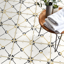 Van Nei retro small tiles 200X200 balcony courtyard flower tiles Nordic kitchen bathroom wall tiles