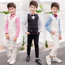 Boys small suit suit suit spring and autumn dress host Big Boy autumn English style handsome performance suit childrens suit