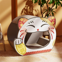 Cat Nest Cat Grab Board Integrated Closed Corrugated Paper Cat House All Season Universal Cat Mitten Summer Cat Bed Kitty Supplies