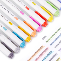 Japanese ZEBRA ZEBRA Mildliner Light Series double head highlighter colorful soft student Mark Hand account marker WKT7 soft highlighter