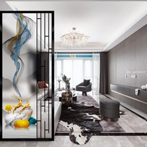 Art glass partition entrance door entrance shoe cabinet screen living room shielding modern simple bedroom light luxury Nordic