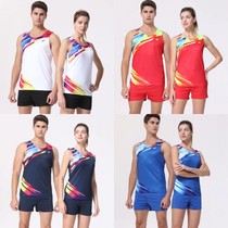 Track and field training clothing mens custom long-distance running competition clothing body test sports vest sprint marathon running suit women