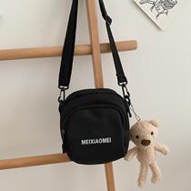 Korean cute girl ins fashion wild student canvas bag 2021 New Fashion casual simple shoulder bag