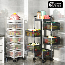 Detachable kitchen rotating shelf floor-standing multi-layer special multifunctional vegetable basket dish shelf storage rack