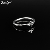 shinma titanium steel cross clasp type lip loop lip stud European punk sweet and spicy fashion simple piercing jewelry