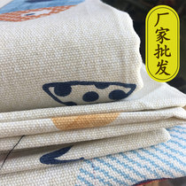 Cotton old rough cloth sheets do not play the ball three-piece set cotton and linen mat linen thickened sheet dormitory summer single single piece