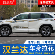 Suitable for 15-21 new Highlander body color strip Toyota Highlander special car stickers pull flower modification stickers