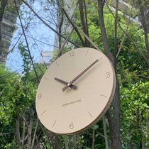 Nordic wooden wall clock living room bedroom home Chinese wall clock clock modern simple light luxury restaurant quartz clock