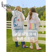 Children raincoat Girls 2022 new Kindergarten boys Baby Transparent Rain Cape for elementary school students with school bags