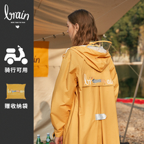 Raincoat ladies long electric car full body Fashion bicycle riding outdoor hiking adult poncho coat mens singles