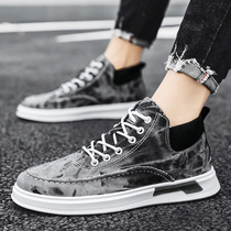 Canvas Mens Shoes 2022 New Summer Breathable Trends 100 Hitch Casual Board Shoes Mens Cloth Shoes High Help Sports Tide Shoes