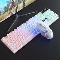 Dome Lion Keyboard Mouse Set Glowing usb Wired Suspension Machinery Hand Eating Chicken Game Computer Notebook