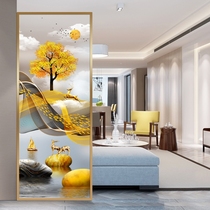 Art glass screen modern household cover porch entrance simple guest restaurant partition seat screen light luxury Nordic abstract deer