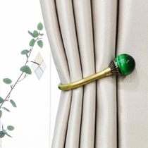 Curtain hook light luxury high-grade solid U-shaped wall hook wall hook zinc alloy folding hook curtain buckle free hanging ball strap