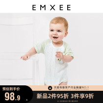 (new products) Kidmans Baby Conjoined Clothes Baby Summer Dress 2022 New Newborns Limpsuit Khaama Bag Fart