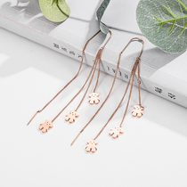 Earline Female long section Flow Su Earrings 2020 New wave minimalist About-ear Spike Titanium Steel Earrings Temperament 100 lap (7298)