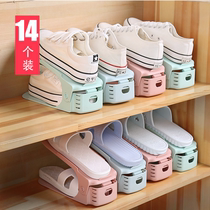 Layered shoe rack Finishing shoe cabinet storage artifact space-saving dormitory double-layer shelf Shoe holder shoe storage rack