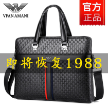 Luxury Brands Mens Bags Genuine Leather Handbag Mens Bags Bag Business Casual Briefcase Computer Skew Satchel large capacity