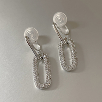 Quality good 925 silver needle European and American ear pendant without ear clip Ear Clip of the Ears Clip of the Ear Clip Womens Ear Accessories Temperament 100 lap