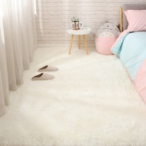 Nordic ins Rectangular white plush Bedroom bedside floor mat Living room coffee table carpet Custom full floor carpet