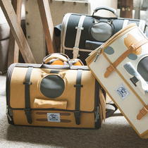 touchdog Its its cat bag for portable summer breathable double shoulder hand large canvas kitty Cat Pet Backpack