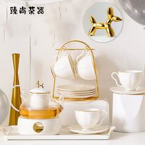 Nordic tea set tea cup set household ceramic heat-resistant glass heated teapot set of high-end wedding housewarming gift