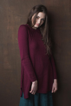 Purple Su stick-needle sweater woven translation of the unfinished product