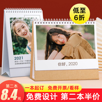 Custom desk calendar 2020 photo diy personal baby 2021 calendar custom to map Self-made custom album