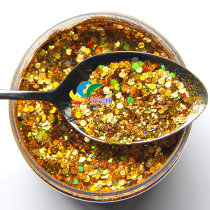  Laser glitter powder Sequins Nail glitter Size mixed crafts makeup DIY PET glitter powder 50g