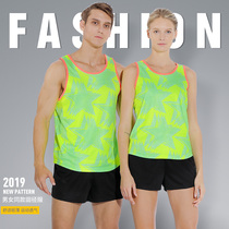 Track suit Womens race suit suit custom training suit Fitness mens and womens marathon running fitness sports vest