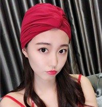 Swimming cap female face small cute large Japanese cloth Korean trendy good-looking swimming cap female waterproof non-le head fabric