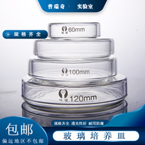 Laboratory glass instrument petri dish thickened cell bacterial petri dish diameter 60 75 90 100 200mml high temperature resistant biological plate experimental instrument