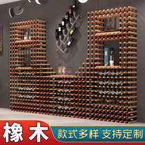 Custom wine rack winery wine display cabinet bar wine wall partition supermarket wine display stand living room wine grid