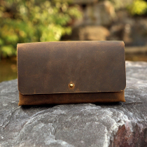 Notebook accessories Brown storage bag handmade leather horse leather MC05PB