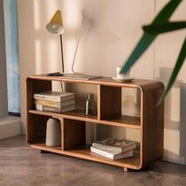 Side sofa side cabinet small side table Nordic modern simple living room sofa side corner black walnut light luxury corner cabinet