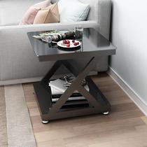 Creative small coffee table sofa side tempered glass square corner few living room phone cabinet small square table bedside table