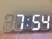 ins Korean wind 3D luminous LED digital clock Home simple and versatile wall clock Electronic clock Creative desktop alarm clock