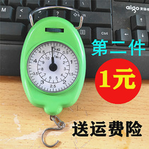 Household portable hand scale spring weighing 5kg small scale mechanical hanging scale mini student scale adhesive hook express scale