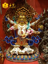Nepal handmade boutique Buddha statue painted white Mahagala Buddha statue six-armed Mahagala Buddha statue 45cm