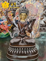 Vinshu BodhisattBodhisattva statue Nepal red copper-silver boutique pure handmade bronze sculpture The Bodhisattva High 24cm