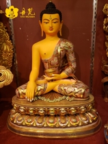 Nepals Sakya Buddha Sakyamuni painted Buddhist statues high 60cm 2 feet of bronze sculpted Buddhist statues