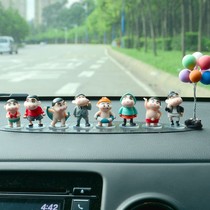 Cartoon anime crayon small new car ornaments doll personality car interior center console cute decorative supplies ornaments