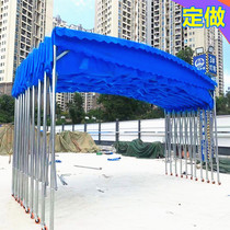 Professional custom large electric push-pull canopy temporary activity warehouse mobile awning telescopic folding tent