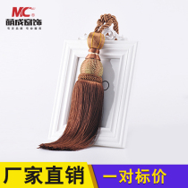 Mengcheng Window Decoration Big Gold Tennis Tennis Curtain Tied Rope Hanging Ball Bandage Hanging Ball Hook Wall Hook Decorative Accessories