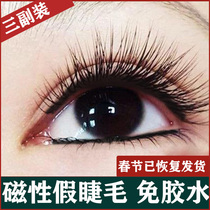 False eyelashes women natural simulation grafting their own glue-free magnetic stage type A European and American children self-adhesive self-adhesive