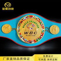 Metal boxing hegemony champion gold belt custom martial arts style winning belt custom Kunlun decision Muay Thai production