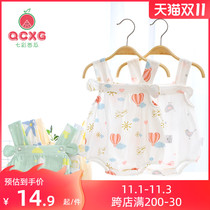 Baby shirt summer ha clothes Princess small vest bellyband cotton Women baby thin triangle conjoined clothes