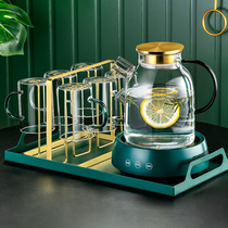 Light luxury tea cup tea set family living room Nordic water Cup Cup glass water cup set Cup with tray